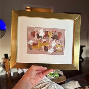 Abstract Art with Gold Frame